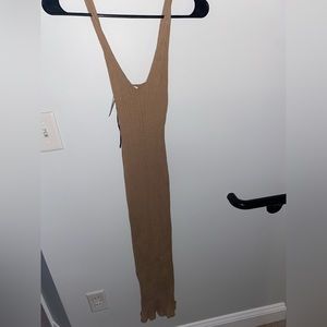 Brown H&M midi dress